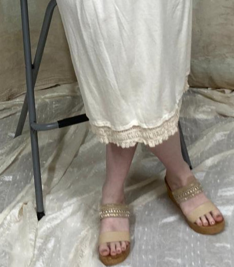 Luna Lace Hemp Organic Cotton Midi Length Skirt