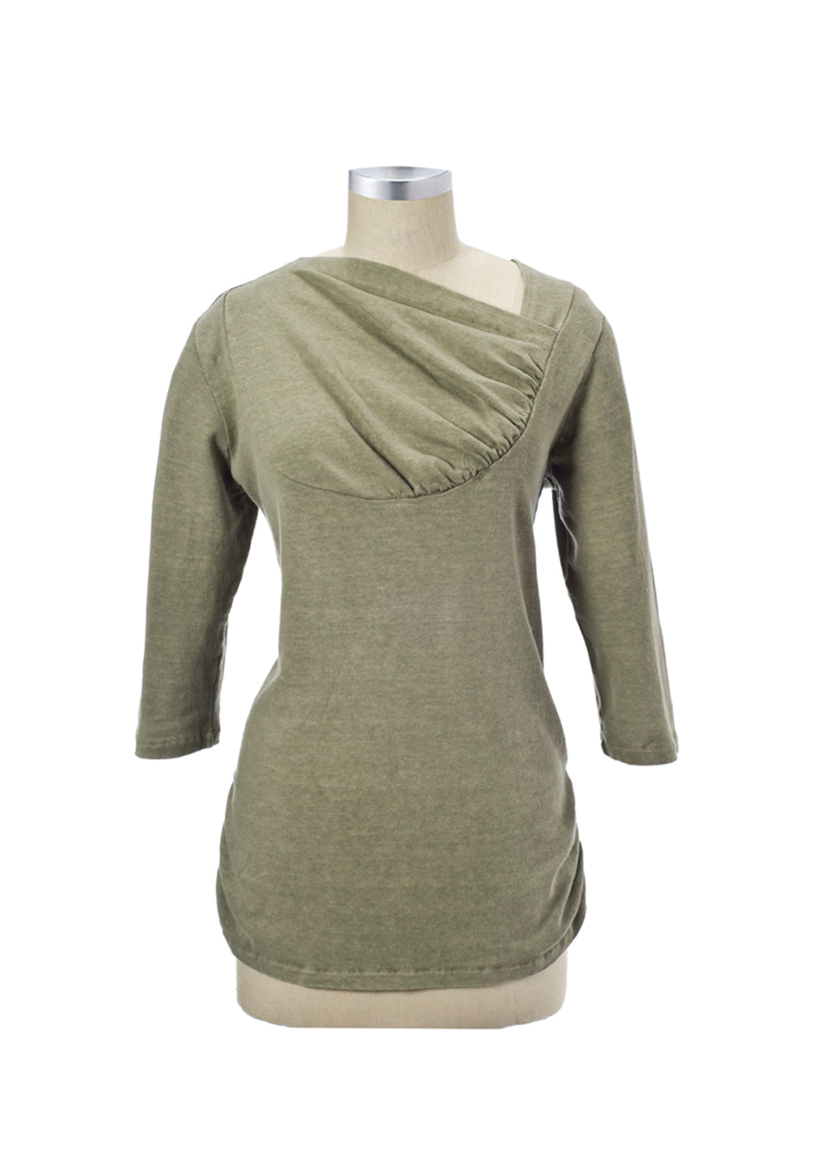 Bonjour 3/4 Sleeve Top in Hemp Organic Cotton