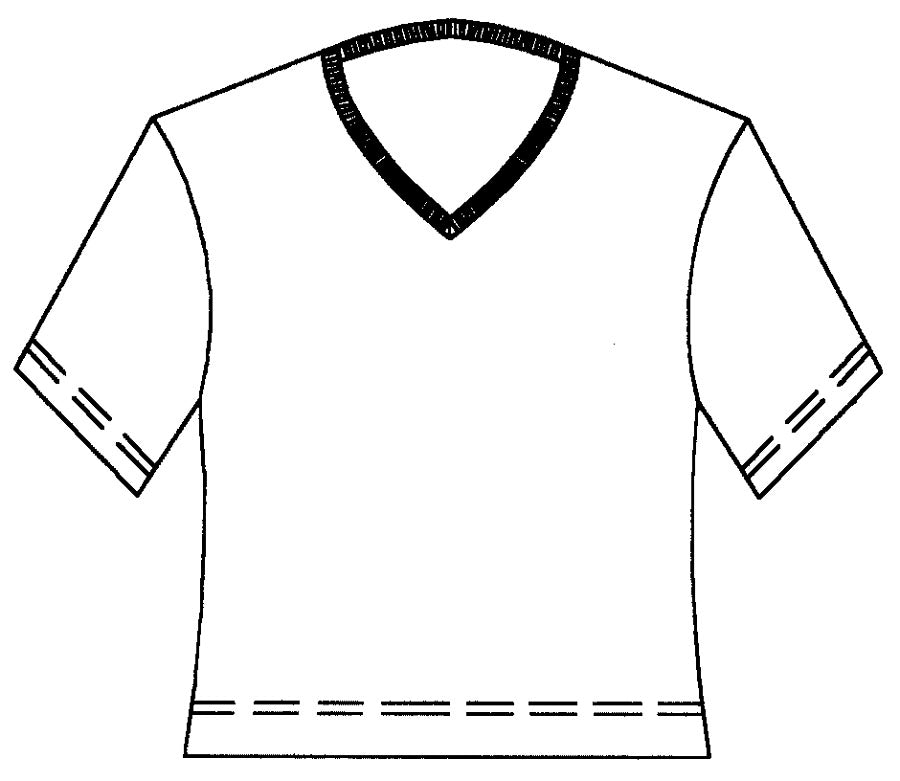 Hemp Organic Cotton Short Sleeve Original V-Neck Ladies Top