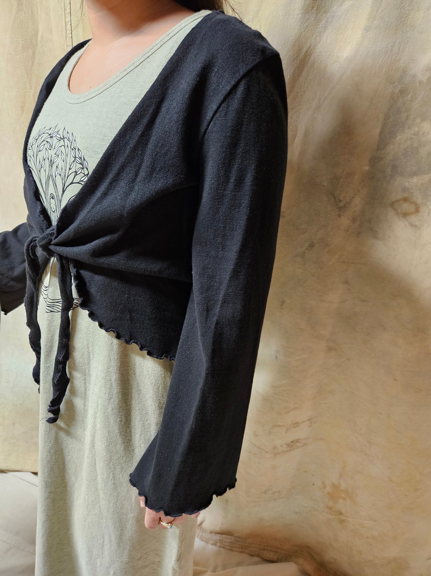 Long Sleeve Ladies Hemp Shrug