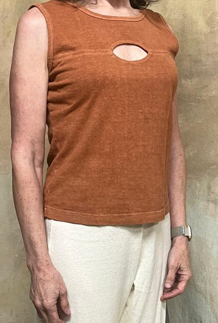 Peekaboo Hemp & Organic Cotton Sleeveless Tank Top