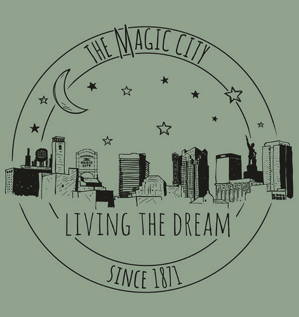 Living the Dream Magic City on Men's Long Sleeve Cotton Tee