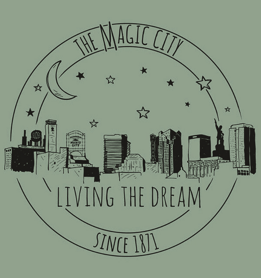 Living the Dream Magic City on Men's Long Sleeve Cotton Tee