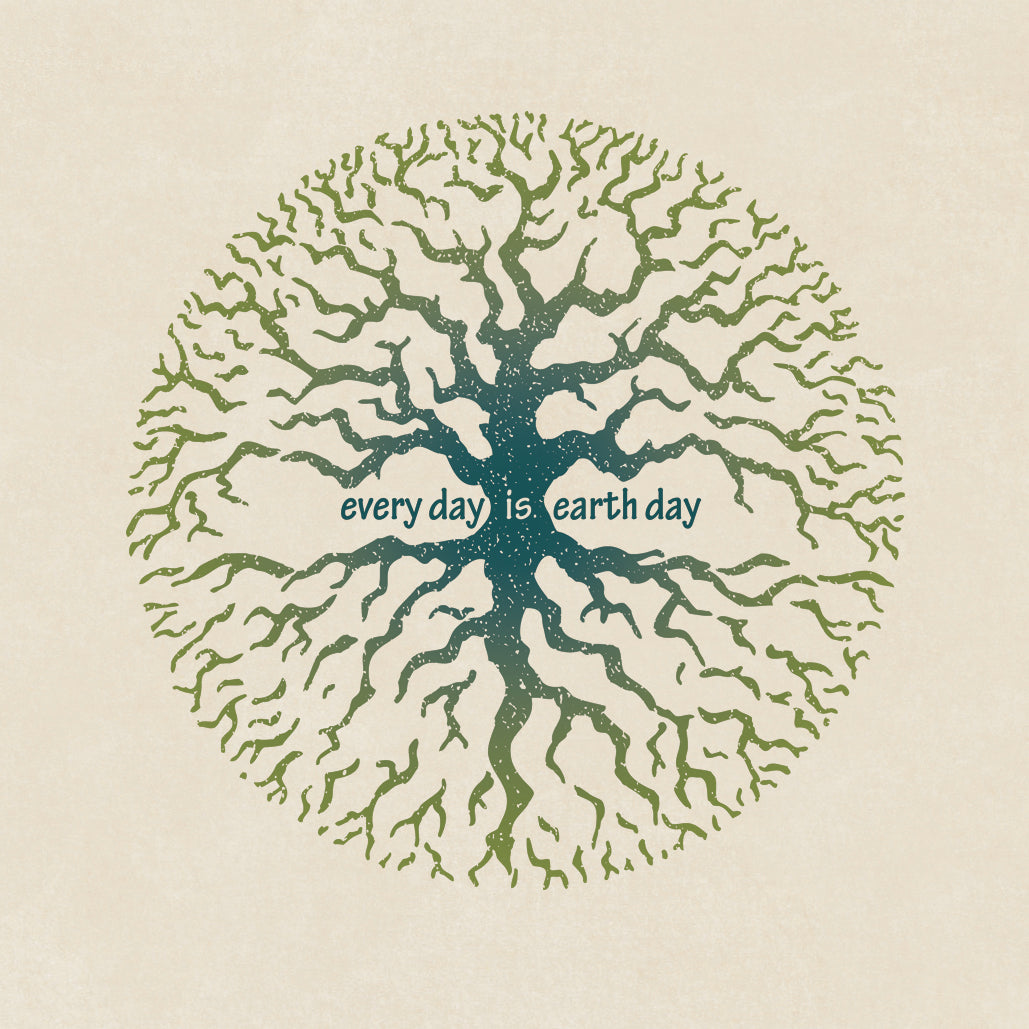 Everyday Is Earth Day Design Imprinted on Men's Short Sleeve Organic Cotton Tee