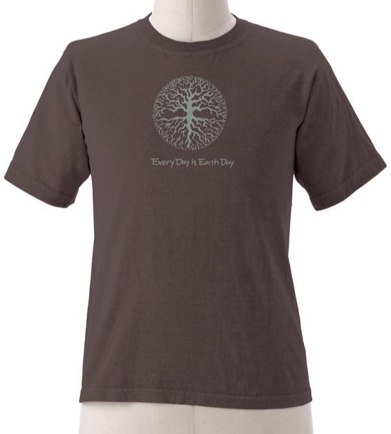 Roots Design Imprinted on Men's Short Sleeve Organic Cotton Tee 640