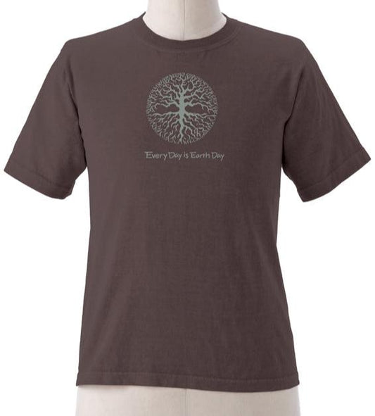Roots Design Imprinted on Men's Short Sleeve Organic Cotton Tee 640