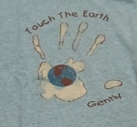 Touch the Earth Gently on Short Sleeve 100% Organic Cotton & Recycled Poly Blend