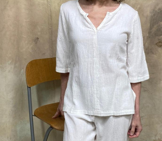 Seabreeze 3/4 Sleeve Top & Pant Organic Cotton Set