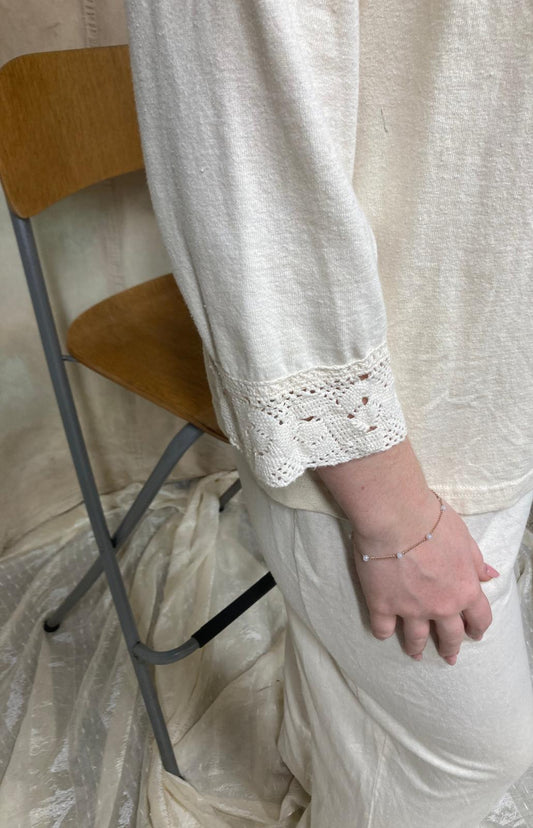 Willow 3/4 Sleeve Lace Top & Pant on Hemp Organic Cotton