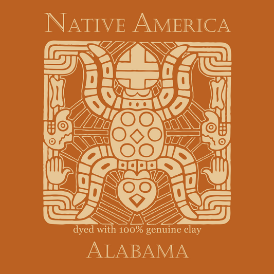 Native American Alabama Design Imprinted on Men's Short Sleeve Organic Cotton Tee