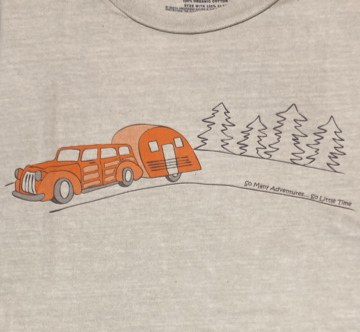Adventure Retro Design Imprinted on Men's Short Sleeve Organic Cotton Tee