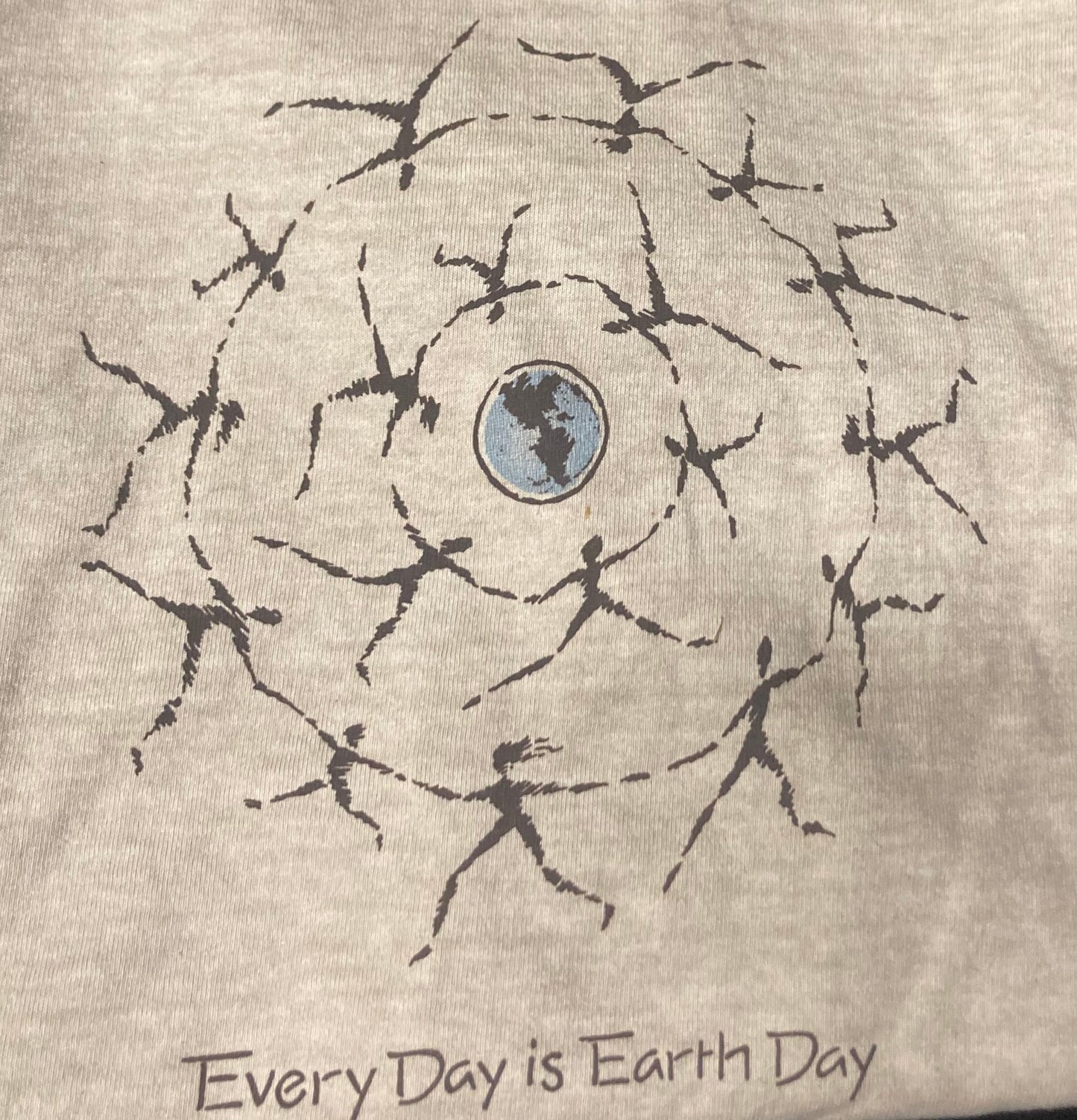Every Day is Earth Day Design Imprinted on Men's Short Sleeve Cotton Tee