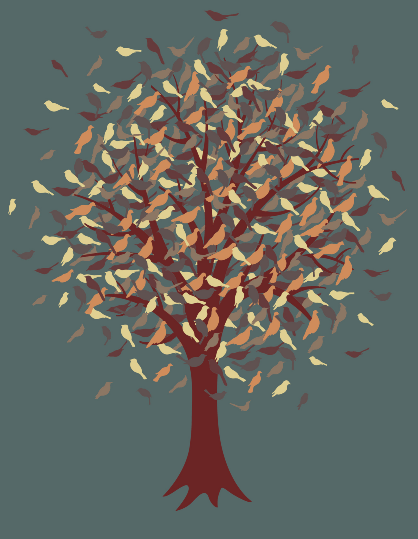 Tree Confetti on Made in USA Short Sleeve Cotton Unisex Tee