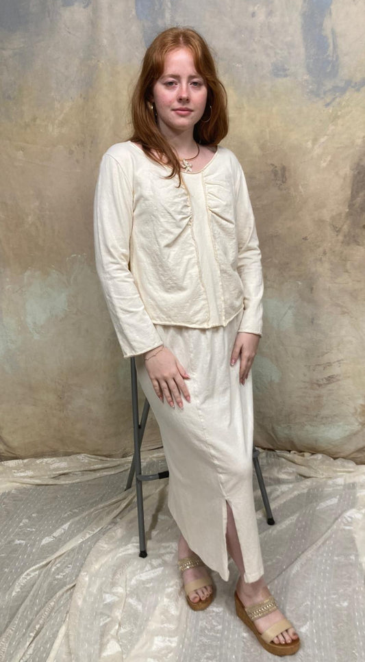 Hemp Organic Cotton Long Midi Length Skirt