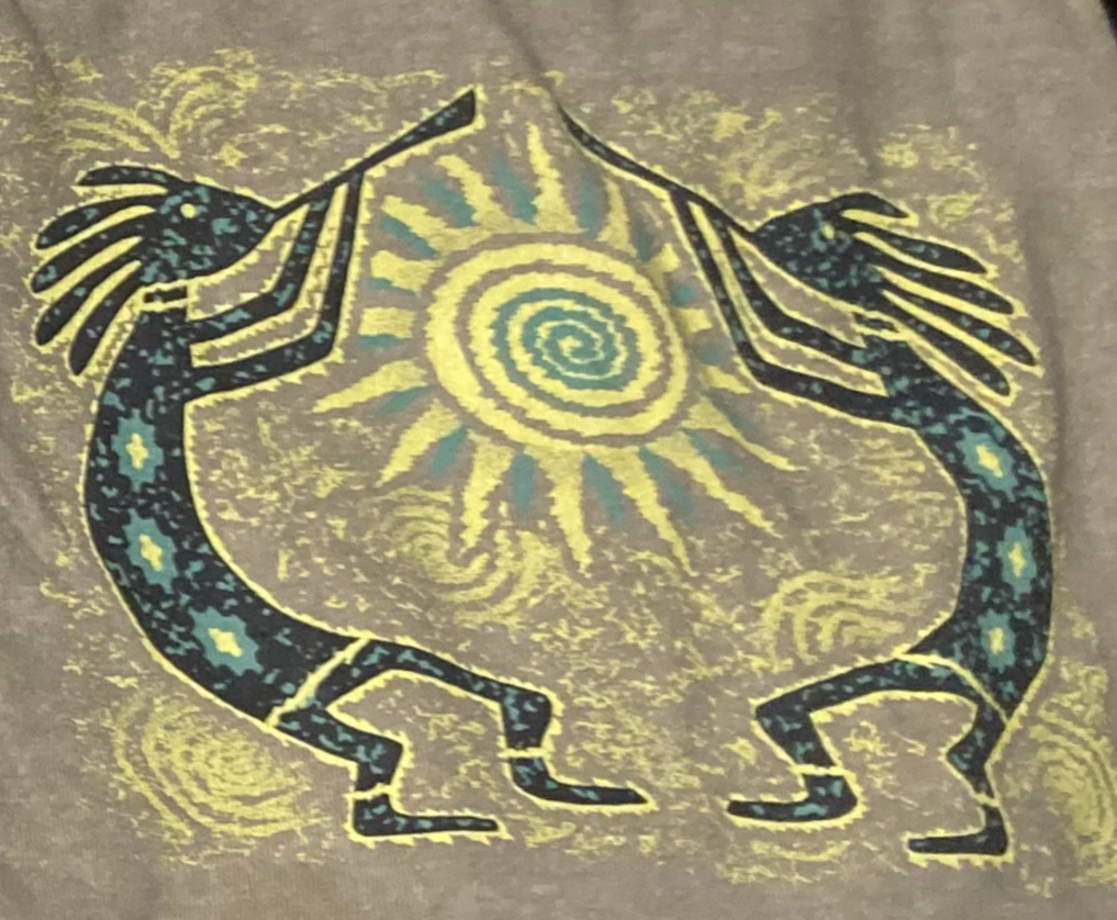 Dancing Kokopeli's Imprinted on Men's Short Sleeve Cotton Tee