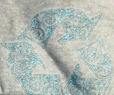 Recycle Imprinted on our Original Hemp Short Sleeve Scoop Neck Ladies Top