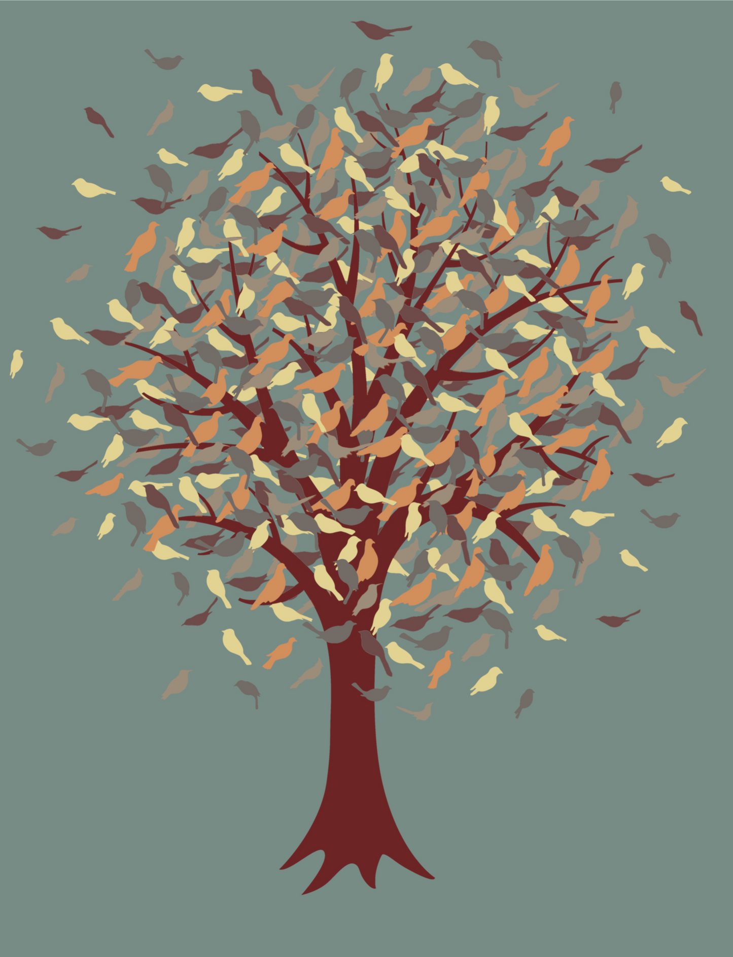 Tree Confetti on Made in USA Short Sleeve Cotton Unisex Tee