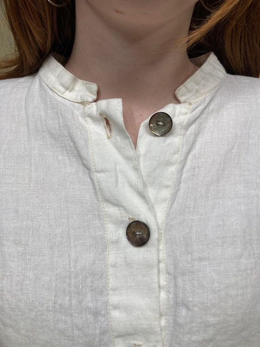 Harbor - Long sleeve Linen Button Top & Skirt Set