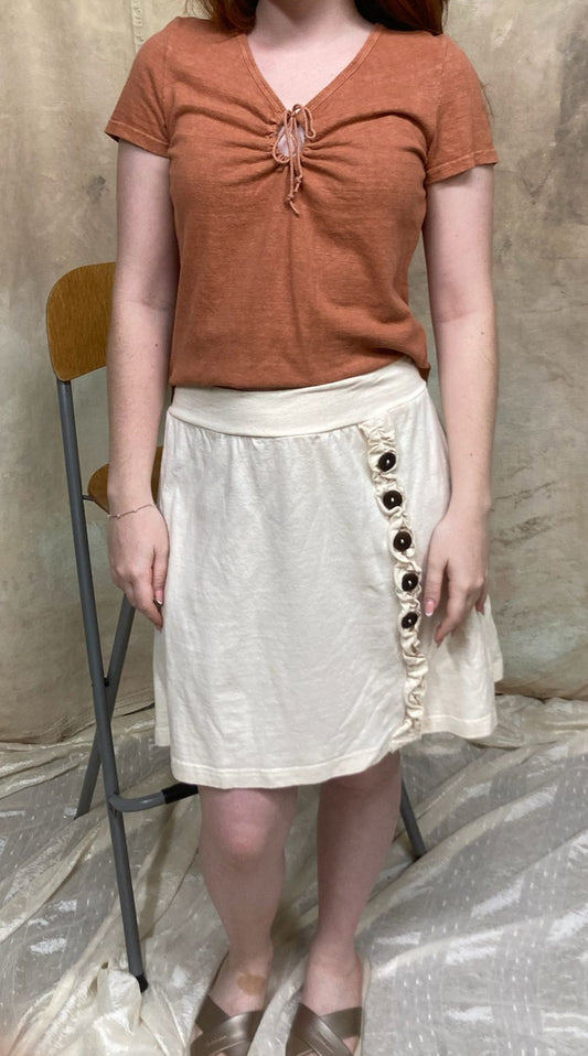 Sahara Tie-Front Hemp Organic Cotton Short Sleeve Top