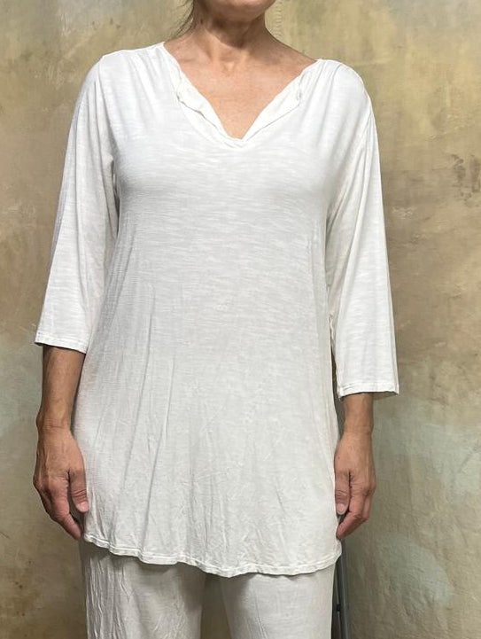 Easy Going Hemp & Lycra Slub Tunic Top