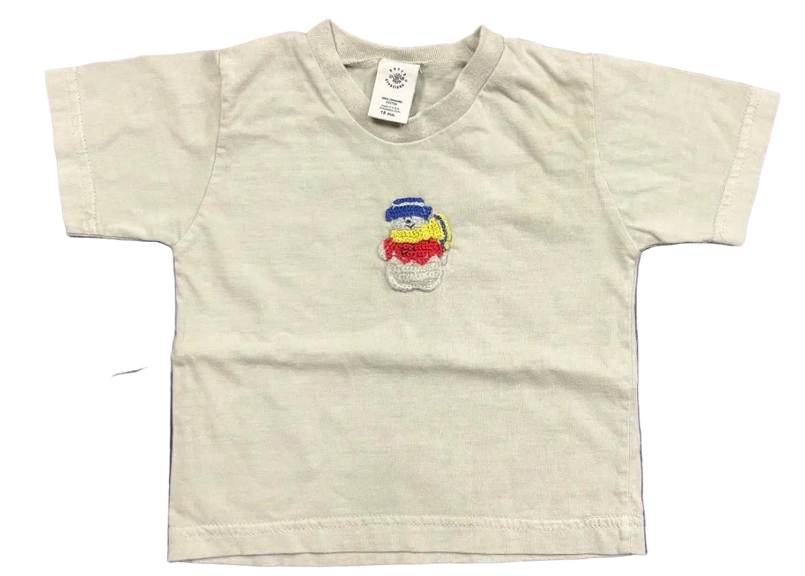 Honey Bear Design Imprinted on 100% Organic Cotton