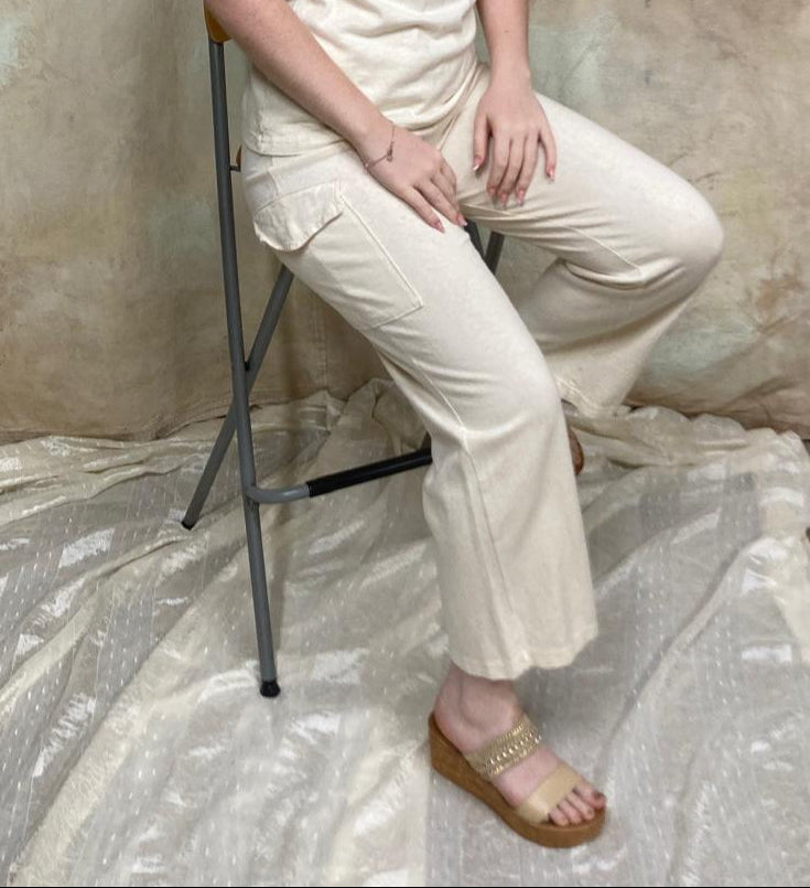 Hemp Organic Cotton Pants with Cargo Pocket