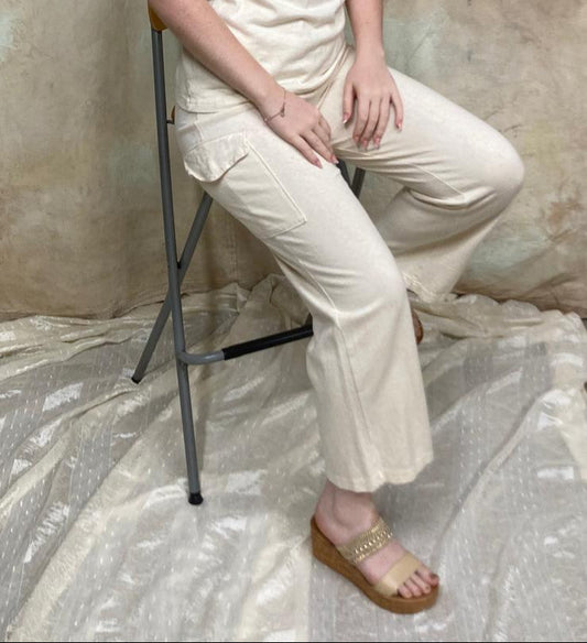 Hemp Organic Cotton Pants with Cargo Pocket