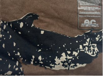 Orca Whale Design Imprinted on Men's Long Sleeve Clay Dyed Organic Cotton Tee