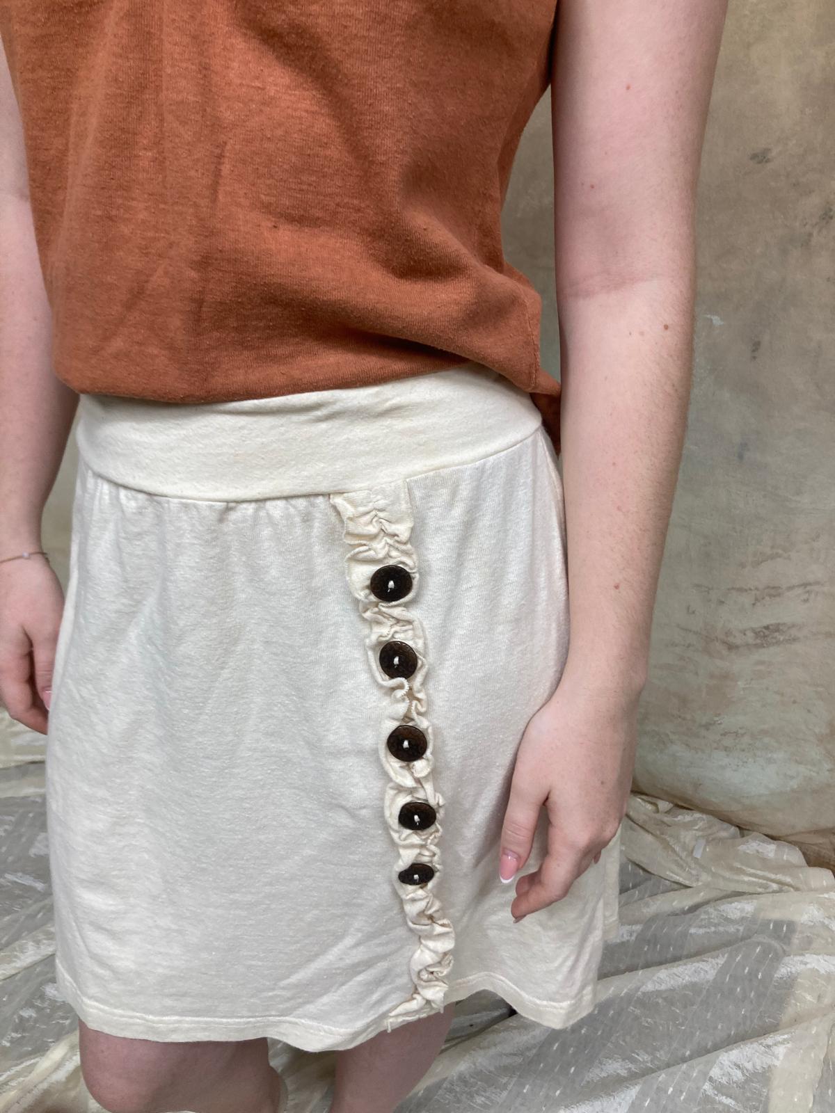 Willow Button Front Hemp Organic Cotton Skirt