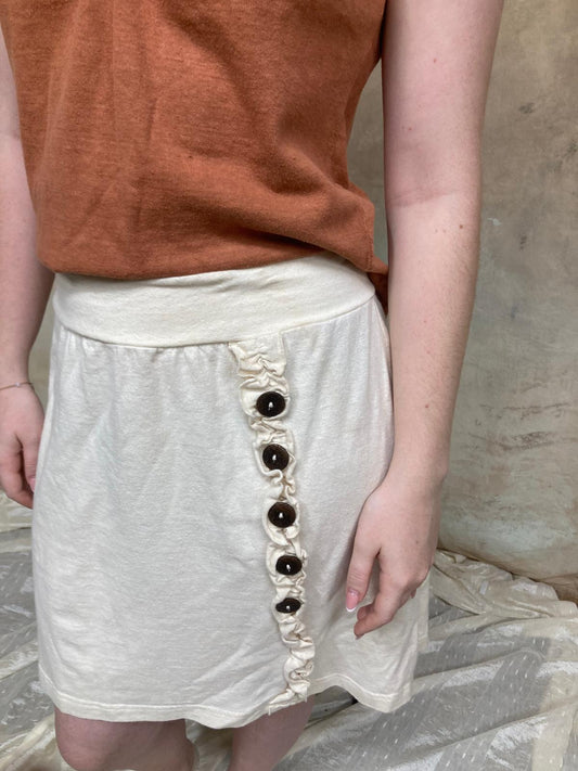Willow Button Front Hemp Organic Cotton Skirt