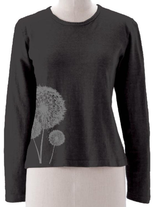 Three Wishes Imprinted on Made in USA Hemp Long Sleeve Ladies Top