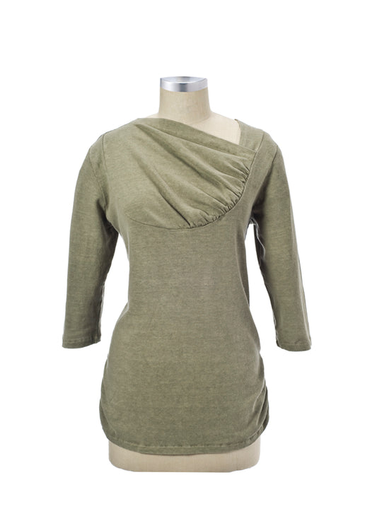 Bonjour 3/4 Sleeve Top in Hemp Organic Cotton