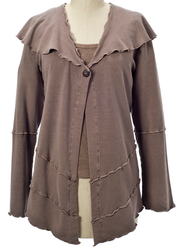 Espanola Cardigan Top in Bamboo, Organic Cotton & Spandex Blend