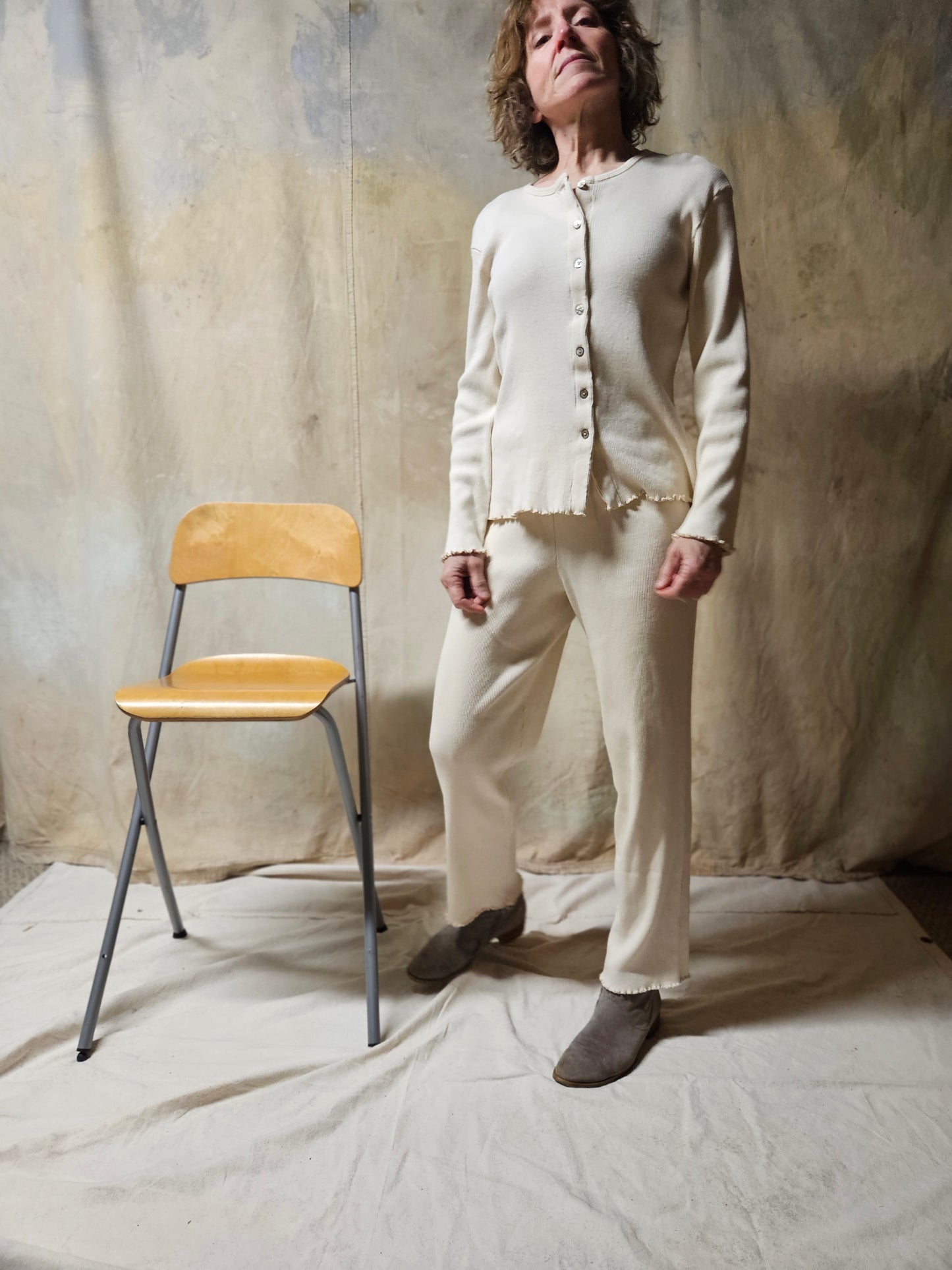 Ribbed Pants in Organic Cotton