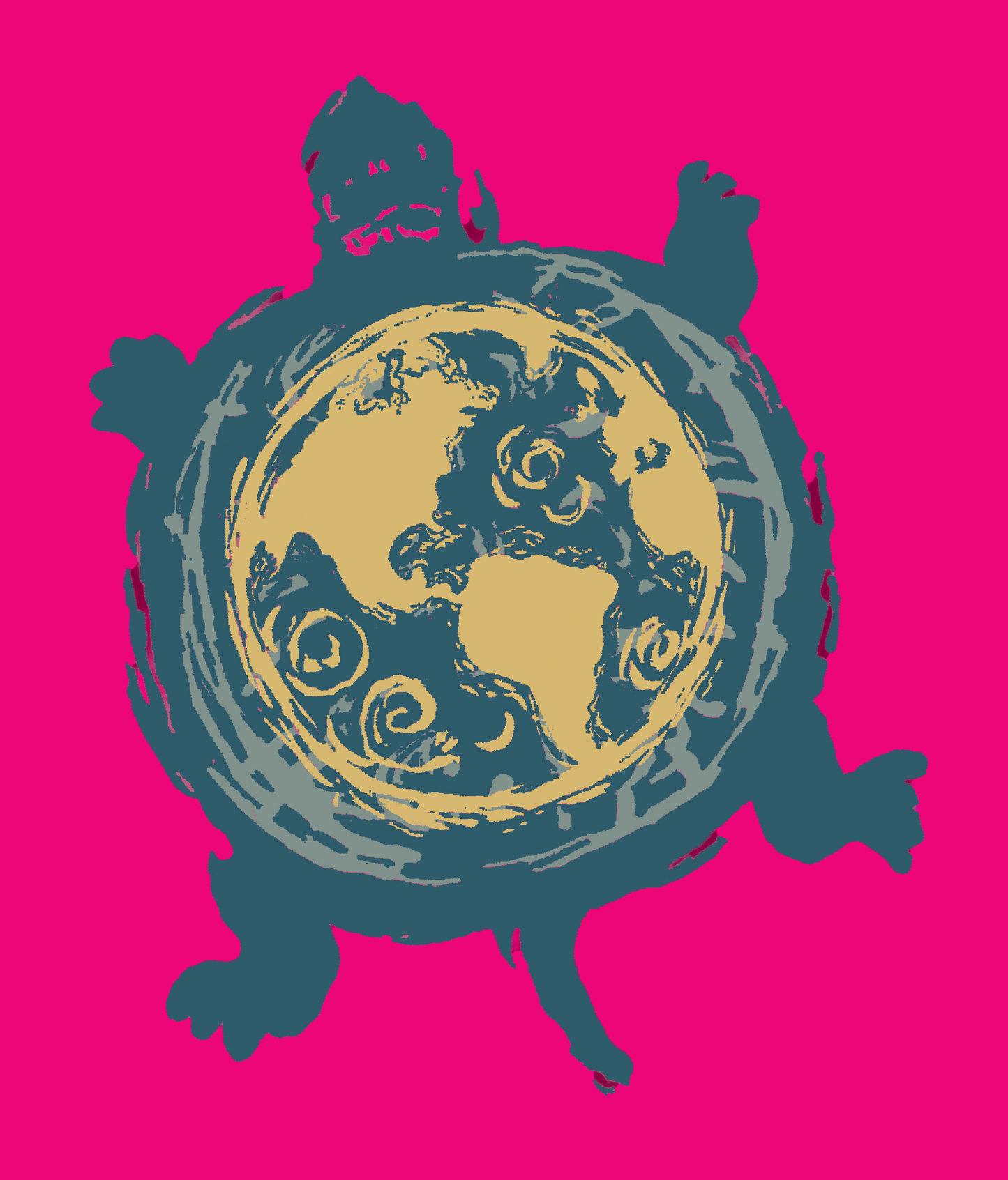 Turtle Earth on Men's Short Sleeve Organic Cotton Tee