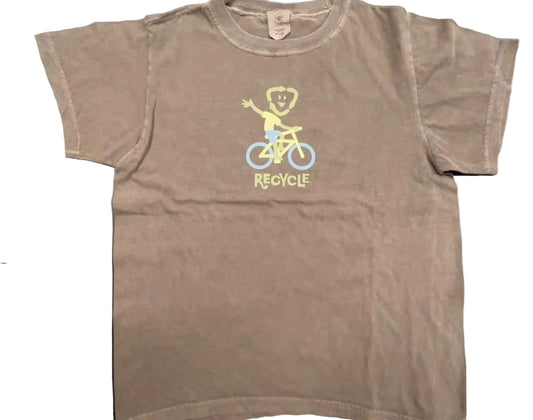Recycle Rider Design imprinted on 100% Organic Cotton