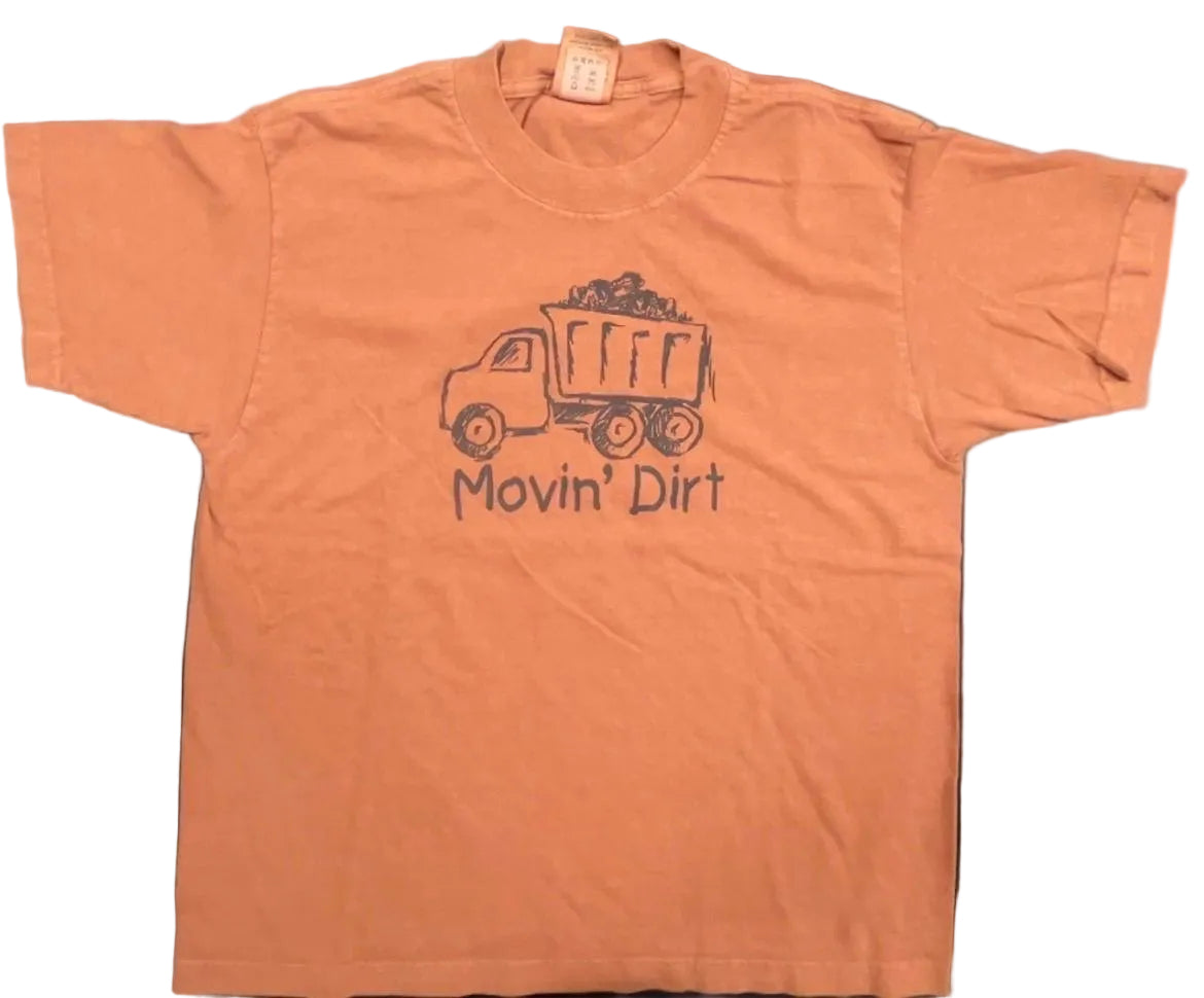 Moving Dirt Design imprinted on 100% Organic Cotton