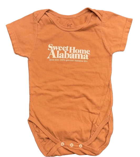Sweet Home Alabama Imprinted on Made in USA Organic Cotton Infant Snappie