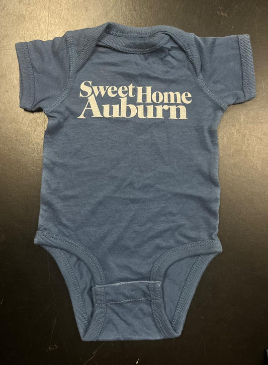 Sweet Home Auburn Imprinted on Made in USA Organic Cotton Infant Snappie