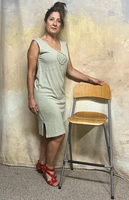 Savannah Medallion Sleeveless Dress on Hemp Organic Cotton