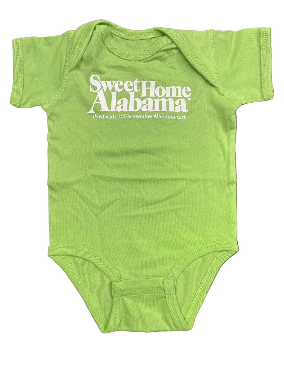Sweet Home Alabama Imprinted on Made in USA Organic Cotton Infant Snappie