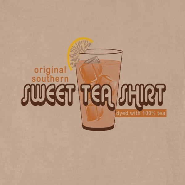 Southern Sweet Tea Short Sleeve Cotton Men's Tee Dyed with Tea