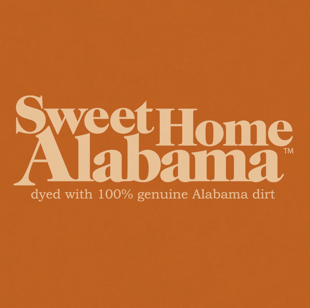 Sweet Home Alabama Imprinted on USA Made Organic Cotton 3/4 Sleeve Ladies Tee