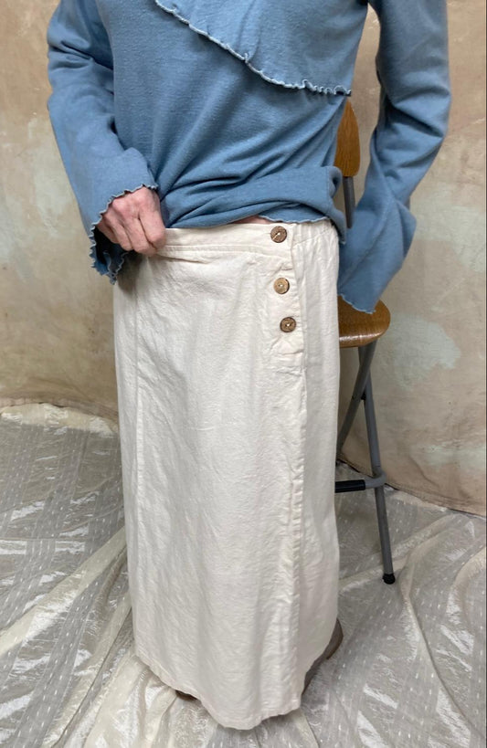 Coastal Breeze Hemp Organic Cotton Hem Top & Woven Skirt Set