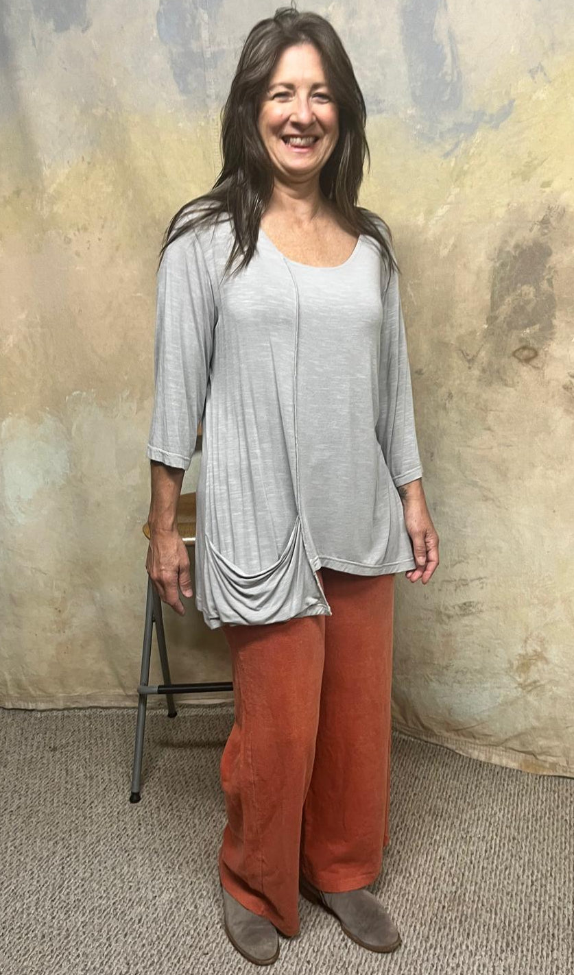Cascade Hemp & Lycra Tunic Style Top