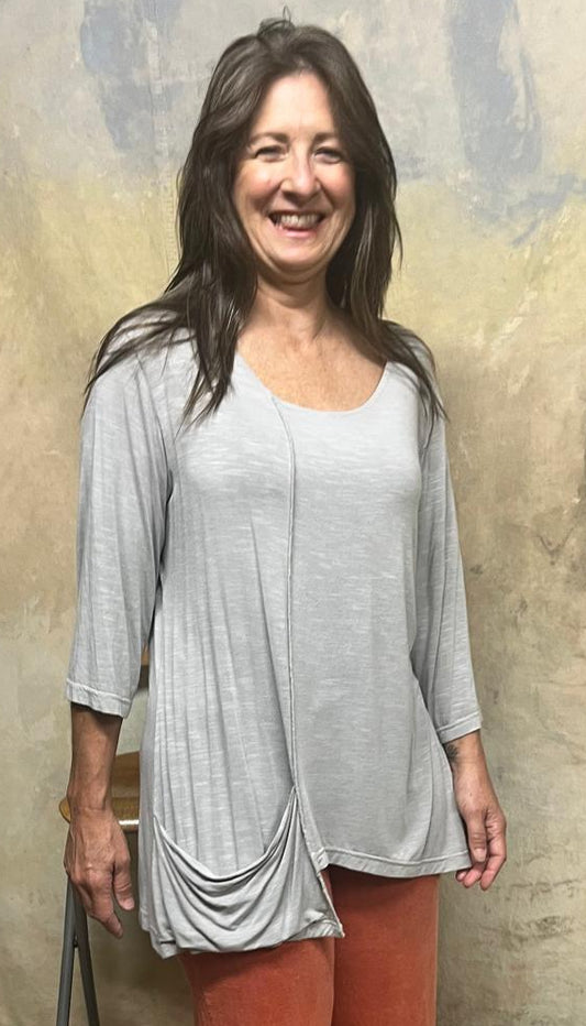 Cascade Hemp & Lycra Tunic Style Top