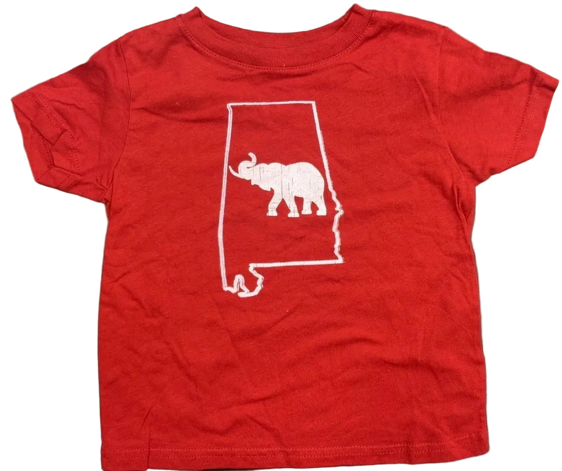 Alabama Elephant Tee imprinted on 100% Organic Cotton