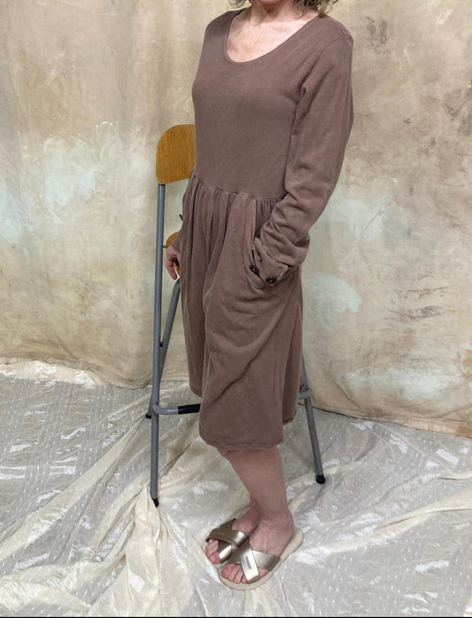 Riverstone Long Sleeve Organic Cotton Dress