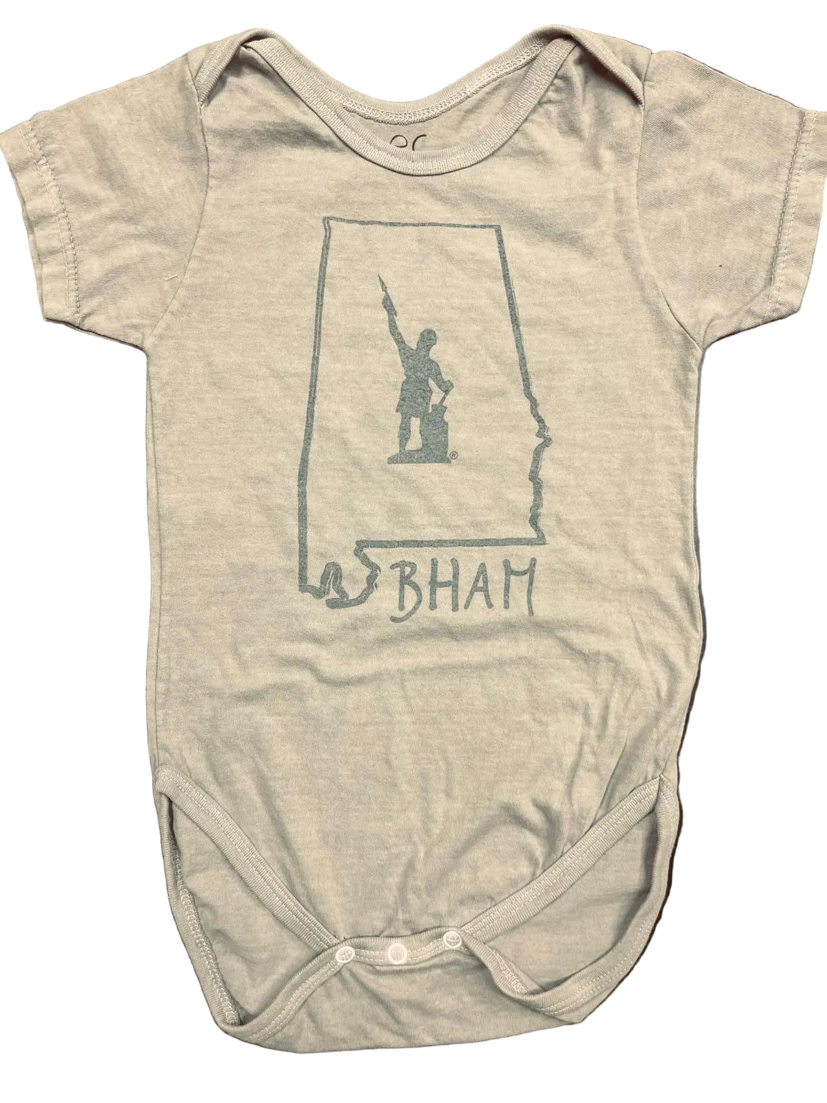 I Love Birmingham Pride Design Imprinted on Made in USA Organic Cotton Infant Snappie