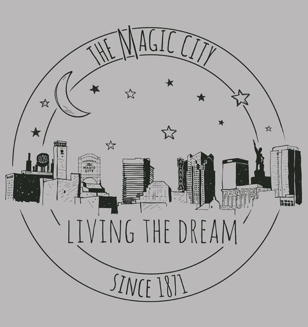 Living the Dream Magic City on Men's Short Sleeve Cotton Tee